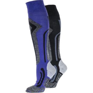 Falcon Falcon Blunt  Wintersportsokken - Maat 39-42 - Vrouwen - blauw/grijs/paars