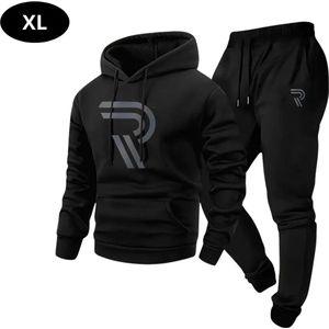 Bovista Joggingpak Heren - Huispak - Volwassenen - Trainingspak - Comfortabel - Jogging Pak - Joggingsbroek - Zwart - S