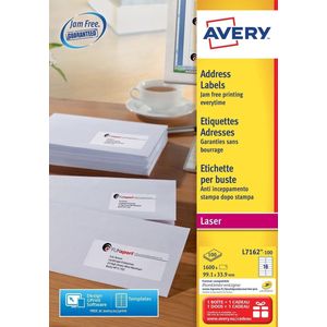 Huismerk Avery L7162-100 Laserprinter Etiket