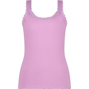 Hunkemöller Dames Nachtmode Singlet Rib Lace - Paars - maat 2XL