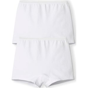 Damart - Set van 2 stretchkatoenen shorties - Dames - Wit - 42/44