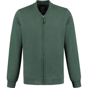 Lemon & Soda Heavy sweater cardigan unisex in de kleur forest green heather in de maat S.