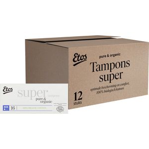 Etos Tampons - Pure & Organic - Super - 192 stuks - voordeelverpakking