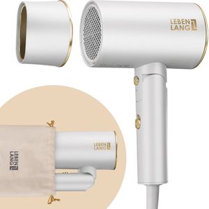 LEBENLANG - Föhn - Zwart - Ionische Haardroger - 2100 W - Opvouwbaar Klein