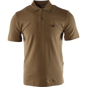 C.p. Company - Slim Fit Polo Shirt - Bruin - Katoen - Korte Mouwen