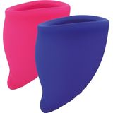 FUN CUP - Menstruatiecup - Transparant - Siliconen - 2 Formaten