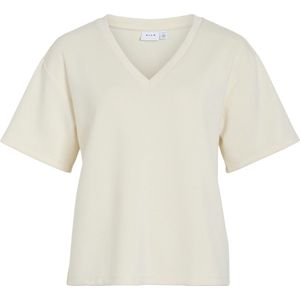 VILA - VISIFFI V-NECK 2/4 TOP/R/PB - Dames - Blouses