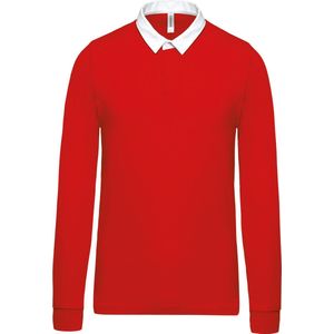 Kariban Rugbypolo K213 - Red / White - 3XL