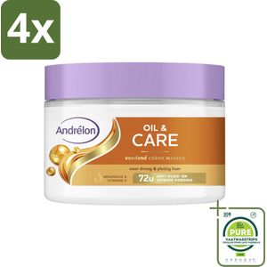 Andrélon – Crème Haarmasker – Oil & Care – 300 ml - Voordeelverpakking - 4 stuks - Haarmasker - Droog haar