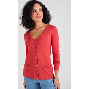 Damart - Cardigan met knopen, fijn tricot - Roze - M