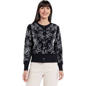 Geborduurd vest met knopen