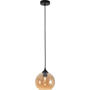Hanglamp Marino 20cm Amber - Ø20cm - E27 - IP20 - Dimbaar > lampen hang amber glas | hanglamp amber glas | hanglamp eetkamer amber glas | hanglamp keuken amber glas | led lamp amber glas | sfeer lamp amber glas