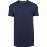 Slater - 2-pack T-shirt Basic Extra Lang O-neck Navy - Heren - Maat 4XL - Regular-fit