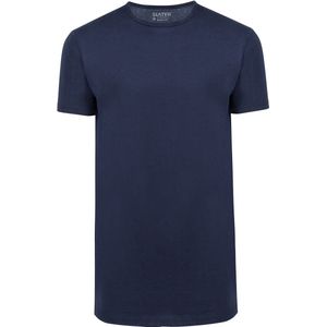 Slater - 2-pack T-shirt Basic Extra Lang O-neck Navy - Heren - Maat 4XL - Regular-fit