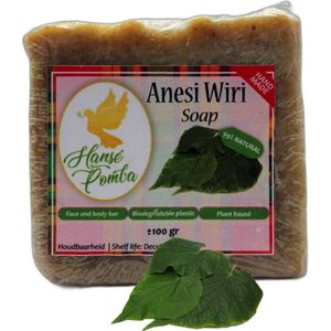Hansé Pomba - Anesi Wiri Soap - Zeep - 99% natuurlijk - Malimbe limbe - Suriname