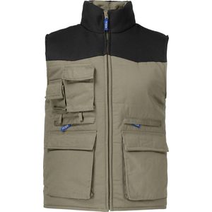 ProJob 2806 GEVOERDE VEST MET CONTRAST 642806 - Khaki - M