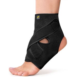 Bracoo FS10 Ademende Enkelbrace - Verstelbare Enkelbandage - Enkelsteun - Zwart - L/XL
