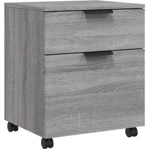 VidaXL Verrijdbare Dossierkast 45x38x54 cm - Bewerkt Hout - Grijs Sonoma