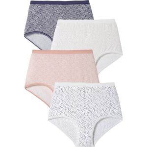 Damart - Set van 4 maxislips gemixt. - Dames - Blauw - 38/40