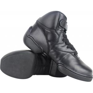Papillon Zwarte Danssneaker PA1500 - Hoge Sportschoen - Danssneakers Papillon - Splitzool - Leer - Maat 43,5