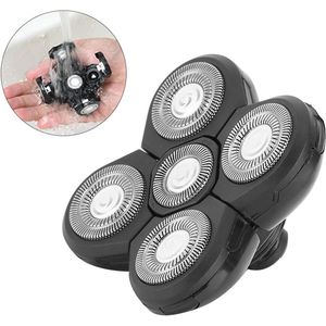 5 vervangende scheerkoppen voor elektrisch baardscheerapparaat - roterende scheerkop met 5 mesjes dubbel - reserve 5 snijkop