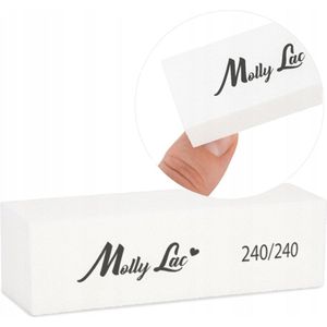 Molly Lac Nagelvijl Blok Wit 240/240 - Polijstblok voor Manicure