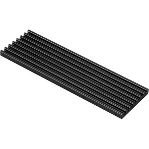 M.2 2280 SSD Aluminium Koellichaam Nanoschaal Thermische Silicagelplaat Ultra-Sliim Koelvin 70x22x3 Mm Koellichaamvin voor Desktops en Laptops - Zwart .