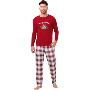 Kerst Familie Pyjama Kersttrui Familie Set Lange Mouw Tops + Broek met Kerstboompatroon voor Dames Heren Kinderen