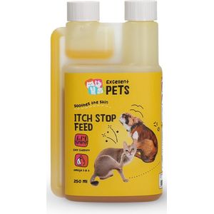 Excellent Itch Stop Feed Dog & Cat - Huidverzorging dieren - Vachtverzorging - Plantaardige Oliën - 250 ml