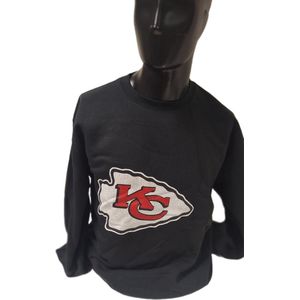 KANSAS CITY CHIEFS- CREWNECK-SWEATER- BLACK-XL