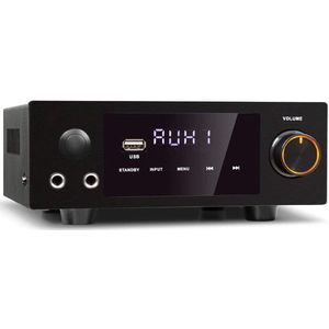 Audio Versterker - Zwart - Stereo Versterker - Amplifier - Complete Set