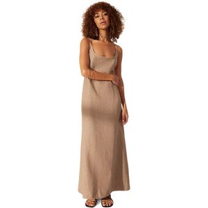 Trendyol Witte Maxi-Jurk Van 100% Linnen Met Rugdetail Twoss24El00668