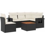 vidaXL-6-delige-Loungeset-met-kussens-poly-rattan-zwart