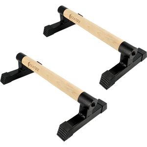 KRATØX Parallettes 50 cm Push up Bars - Calisthenics - Push up grips - parallettes hout - Opdruksteunen - Opdruk steunen - Opdrukken - Dip bars - Fitness - Crossfit