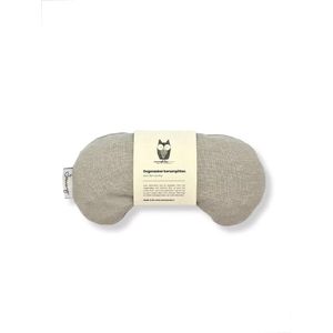 Oogmasker warmtekussen - Grijs Beige - Duurzaam cadeau - Kersenpitten - Meditatiekussen - Oogkussen - Yoga - Meditatie - Ontspanning - Migraine