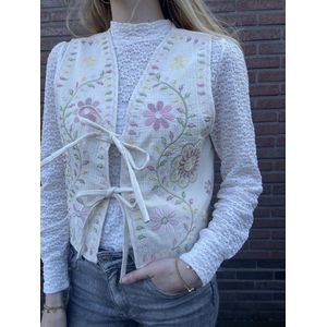 Hill Fashion - Gilet - Sophie - Creme - Maat S/M