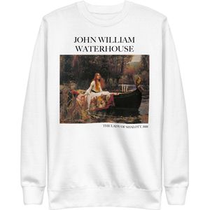 John William Waterhouse 'De Dame van Shalott' (""The Lady of Shalott"") Beroemd Schilderij Sweatshirt | Unisex Premium Sweatshirt | Wit | S