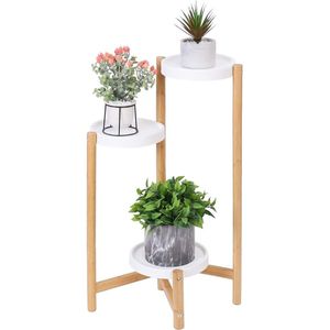 DailySupplies® Plantentafel - Plantenrek Buiten - Plantensteun - Plantenstandaard - Wit