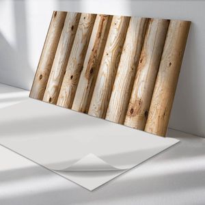 Wallfluent Vinyl Wandpaneel - Planken met natuurlijke nerf Vinyl Wandbekleding - 120 cm x 60 cm - Beige PVC wandpaneel - 1 stuk - Rechthoekig Wandbekleding Vinyl - Texturen Wandpaneel - Zelfklevend Muurpaneel - Wandpaneel Keuken en Badkamer