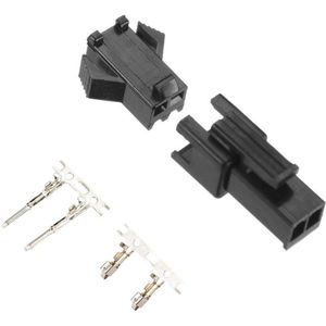 2,5 mm 2-pins Mannelijk Vrouwelijk Krimpterminal Stekker - Set van 20 Paren - Geschikt voor JST-SM Behuizing