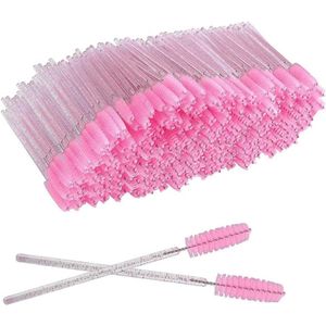 Allecto plus - Roze wegwerp oogkwasten voor mascara - set van 100 stuks