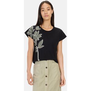 Camel Active - T-shirt - Zwart - Katoen