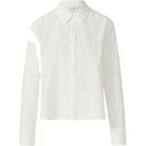 comma - Blouse - Kortgeknipt - Popeline - Met Strasversieringen