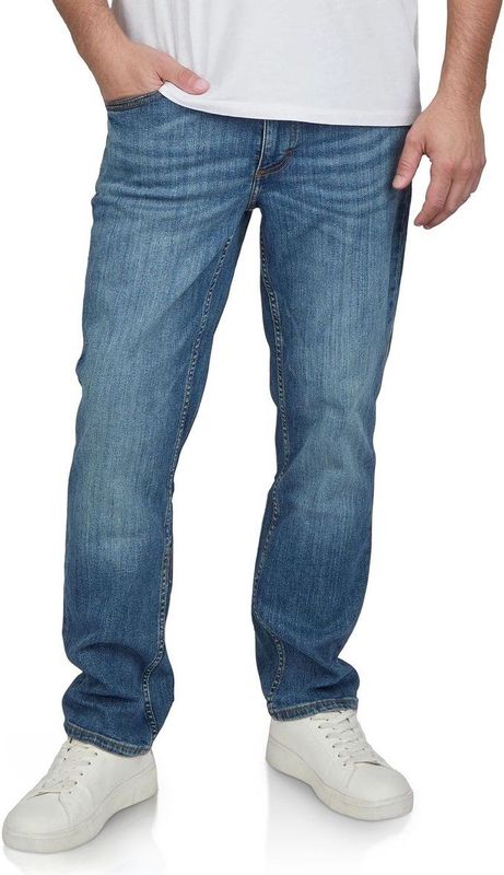 Mustang - Washington - Heren Jeans - Blauw - Regular/Straight Fit
