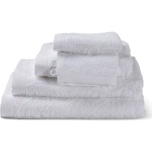 Casilin Handdoeken Set - 2 douchelakens (70x140cm) + 1 handdoek (50 x 100cm) + 2 washandjes - Wit