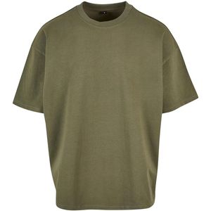 Build your Brand Ultra Heavy Cotton Box Tee BY163 - OLIVE - L