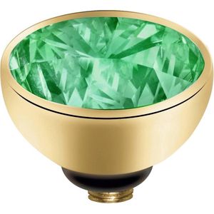 Melano - Twisted - Zetting - Goudkleurig - Aqua Green - 8 mm