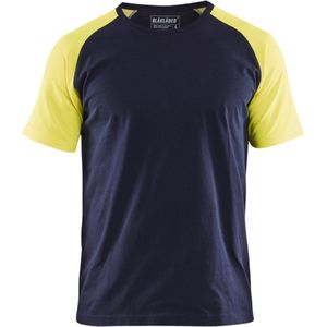 Blaklader T-shirt 3515-1030 - Marine/High Vis Geel - M