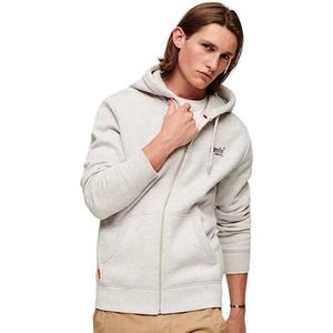 Superdry Essential Logo Sweatshirt Met Volledige Rits Grijs S Man