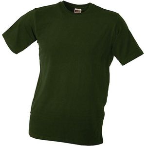 James and Nicholson Unisex Elastische Tee (Olijfgroen)